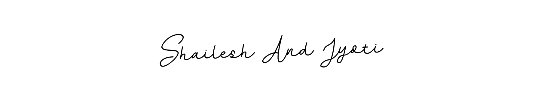 Use a signature maker to create a handwritten signature online. With this signature software, you can design (BallpointsItalic-DORy9) your own signature for name Shailesh And Jyoti. Shailesh And Jyoti signature style 11 images and pictures png