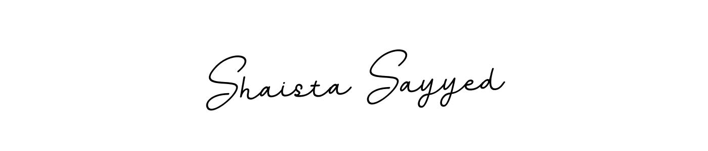 Make a beautiful signature design for name Shaista Sayyed. With this signature (BallpointsItalic-DORy9) style, you can create a handwritten signature for free. Shaista Sayyed signature style 11 images and pictures png