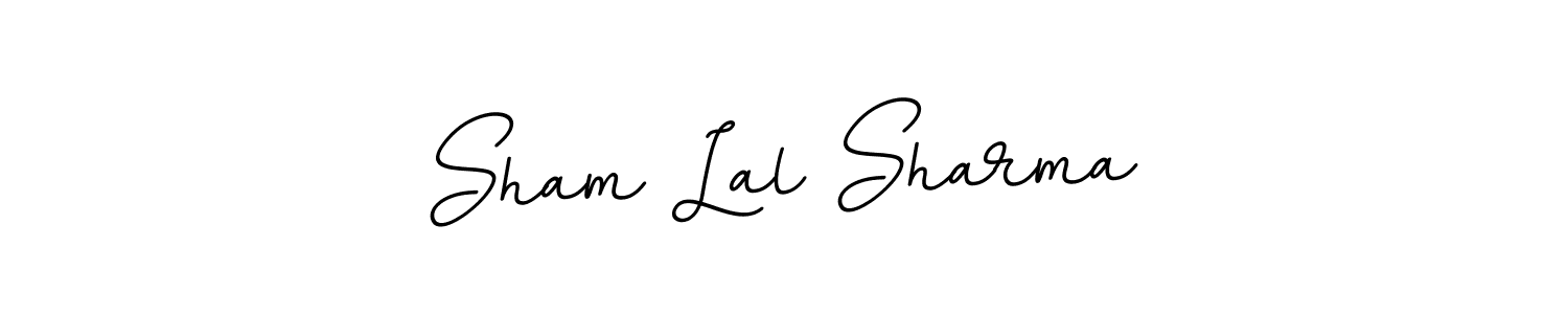 You should practise on your own different ways (BallpointsItalic-DORy9) to write your name (Sham Lal Sharma) in signature. don't let someone else do it for you. Sham Lal Sharma signature style 11 images and pictures png