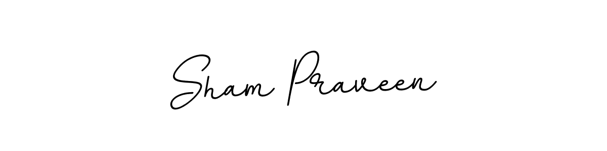 if you are searching for the best signature style for your name Sham Praveen. so please give up your signature search. here we have designed multiple signature styles  using BallpointsItalic-DORy9. Sham Praveen signature style 11 images and pictures png