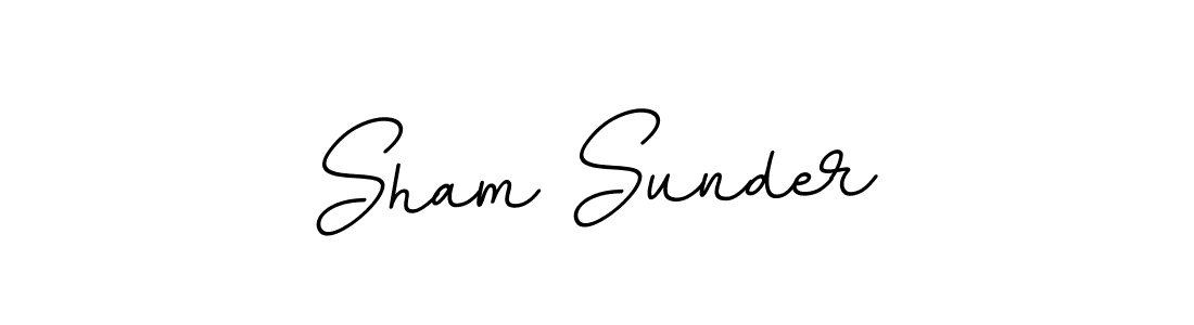 Create a beautiful signature design for name Sham Sunder. With this signature (BallpointsItalic-DORy9) fonts, you can make a handwritten signature for free. Sham Sunder signature style 11 images and pictures png
