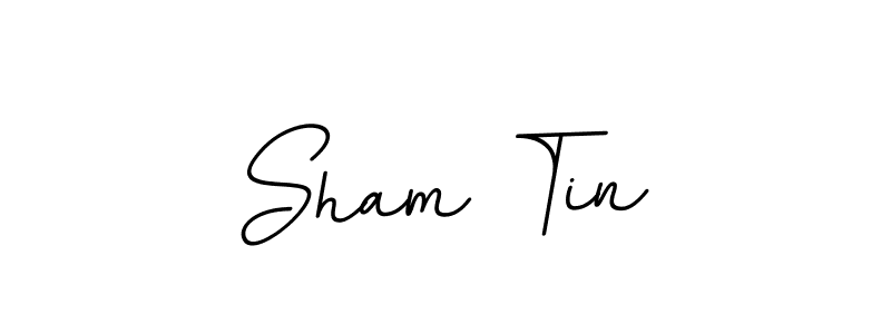 You should practise on your own different ways (BallpointsItalic-DORy9) to write your name (Sham Tin) in signature. don't let someone else do it for you. Sham Tin signature style 11 images and pictures png