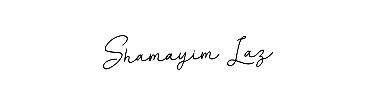 You should practise on your own different ways (BallpointsItalic-DORy9) to write your name (Shamayim Laz) in signature. don't let someone else do it for you. Shamayim Laz signature style 11 images and pictures png