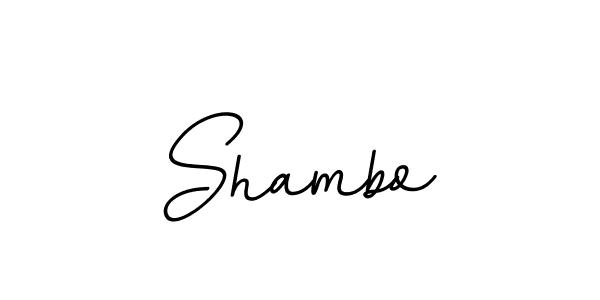 Make a beautiful signature design for name Shambo. With this signature (BallpointsItalic-DORy9) style, you can create a handwritten signature for free. Shambo signature style 11 images and pictures png