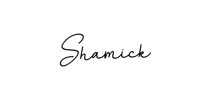 Create a beautiful signature design for name Shamick. With this signature (BallpointsItalic-DORy9) fonts, you can make a handwritten signature for free. Shamick signature style 11 images and pictures png