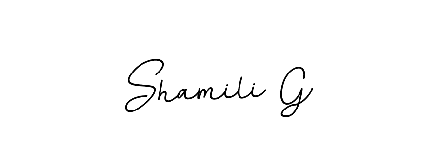 Shamili G stylish signature style. Best Handwritten Sign (BallpointsItalic-DORy9) for my name. Handwritten Signature Collection Ideas for my name Shamili G. Shamili G signature style 11 images and pictures png