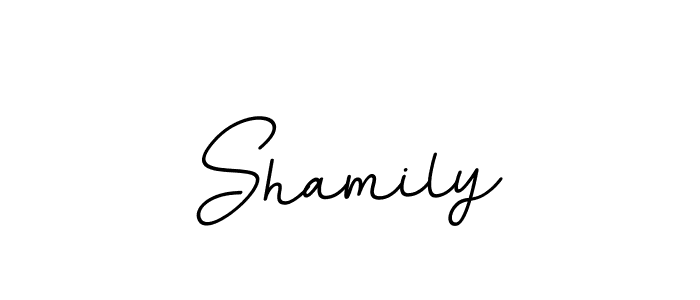 Make a beautiful signature design for name Shamily. With this signature (BallpointsItalic-DORy9) style, you can create a handwritten signature for free. Shamily signature style 11 images and pictures png