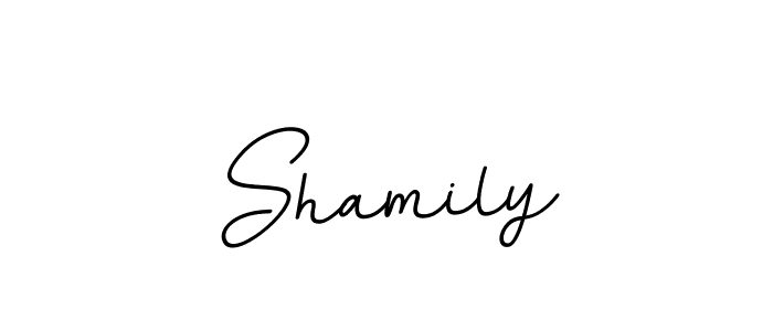 You should practise on your own different ways (BallpointsItalic-DORy9) to write your name (Shamily) in signature. don't let someone else do it for you. Shamily signature style 11 images and pictures png