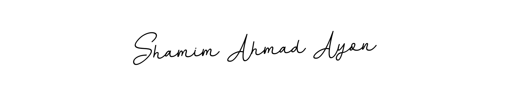 The best way (BallpointsItalic-DORy9) to make a short signature is to pick only two or three words in your name. The name Shamim Ahmad Ayon include a total of six letters. For converting this name. Shamim Ahmad Ayon signature style 11 images and pictures png