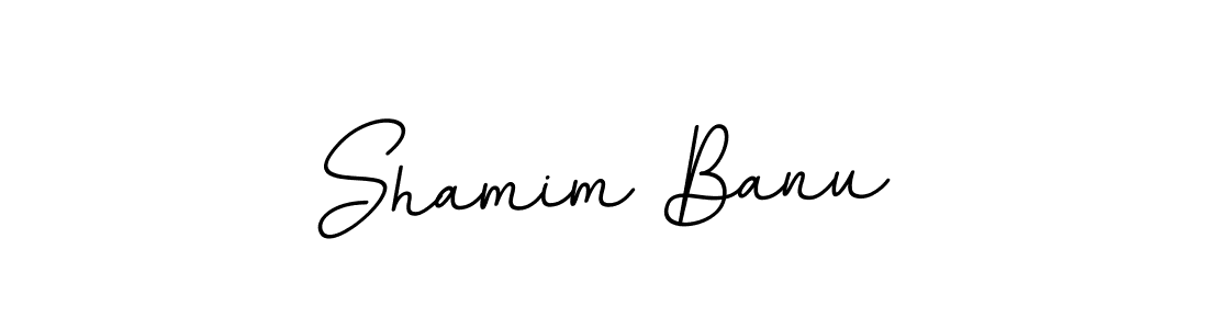 How to make Shamim Banu name signature. Use BallpointsItalic-DORy9 style for creating short signs online. This is the latest handwritten sign. Shamim Banu signature style 11 images and pictures png