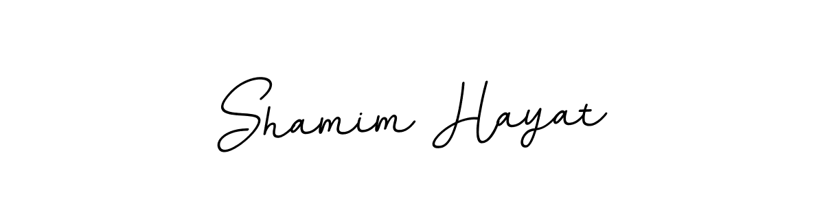 Use a signature maker to create a handwritten signature online. With this signature software, you can design (BallpointsItalic-DORy9) your own signature for name Shamim Hayat. Shamim Hayat signature style 11 images and pictures png