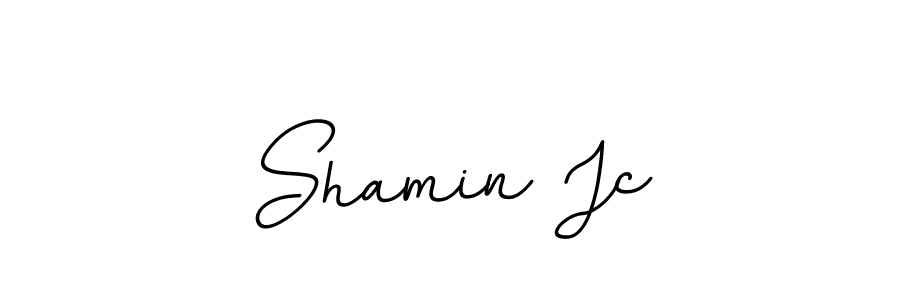 Use a signature maker to create a handwritten signature online. With this signature software, you can design (BallpointsItalic-DORy9) your own signature for name Shamin Jc. Shamin Jc signature style 11 images and pictures png
