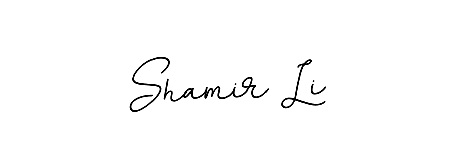 How to make Shamir Li name signature. Use BallpointsItalic-DORy9 style for creating short signs online. This is the latest handwritten sign. Shamir Li signature style 11 images and pictures png