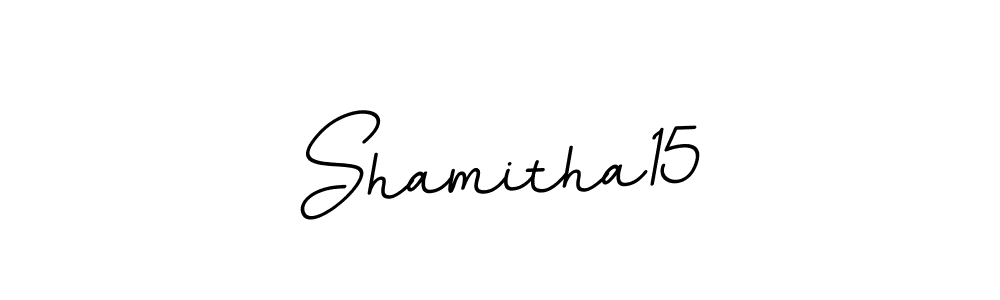 Shamitha15 stylish signature style. Best Handwritten Sign (BallpointsItalic-DORy9) for my name. Handwritten Signature Collection Ideas for my name Shamitha15. Shamitha15 signature style 11 images and pictures png