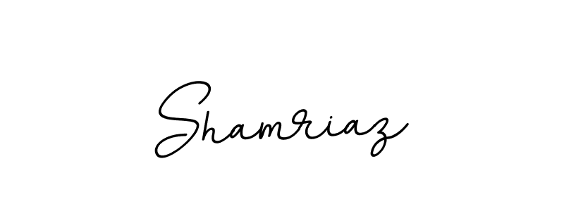 Use a signature maker to create a handwritten signature online. With this signature software, you can design (BallpointsItalic-DORy9) your own signature for name Shamriaz. Shamriaz signature style 11 images and pictures png