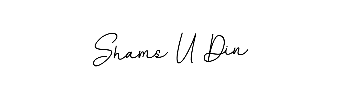 Design your own signature with our free online signature maker. With this signature software, you can create a handwritten (BallpointsItalic-DORy9) signature for name Shams U Din. Shams U Din signature style 11 images and pictures png