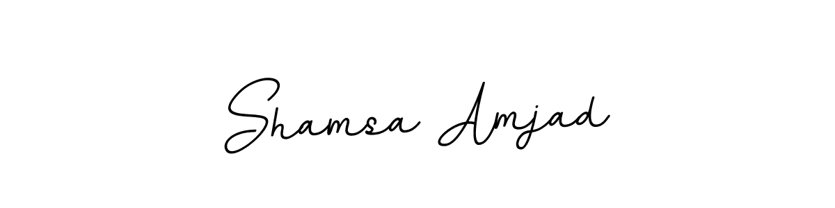 Shamsa Amjad stylish signature style. Best Handwritten Sign (BallpointsItalic-DORy9) for my name. Handwritten Signature Collection Ideas for my name Shamsa Amjad. Shamsa Amjad signature style 11 images and pictures png