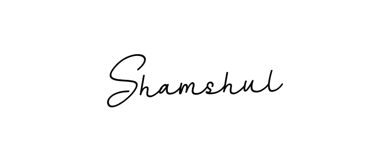 Design your own signature with our free online signature maker. With this signature software, you can create a handwritten (BallpointsItalic-DORy9) signature for name Shamshul. Shamshul signature style 11 images and pictures png