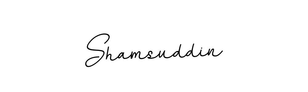 Use a signature maker to create a handwritten signature online. With this signature software, you can design (BallpointsItalic-DORy9) your own signature for name Shamsuddin. Shamsuddin signature style 11 images and pictures png