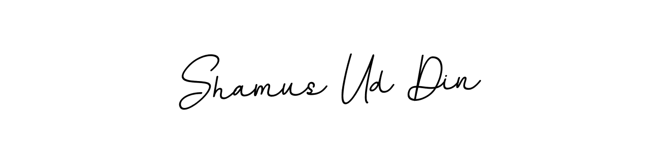 How to make Shamus Ud Din name signature. Use BallpointsItalic-DORy9 style for creating short signs online. This is the latest handwritten sign. Shamus Ud Din signature style 11 images and pictures png