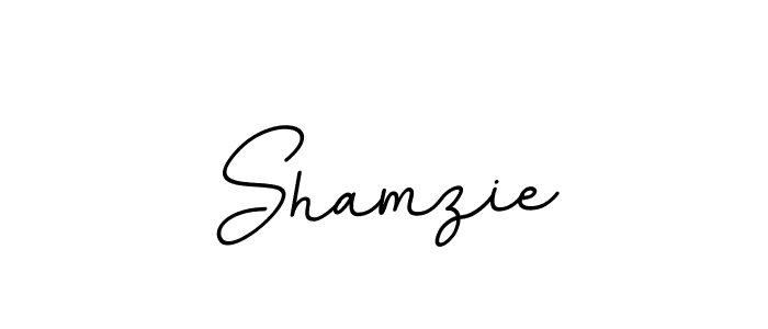 Design your own signature with our free online signature maker. With this signature software, you can create a handwritten (BallpointsItalic-DORy9) signature for name Shamzie. Shamzie signature style 11 images and pictures png