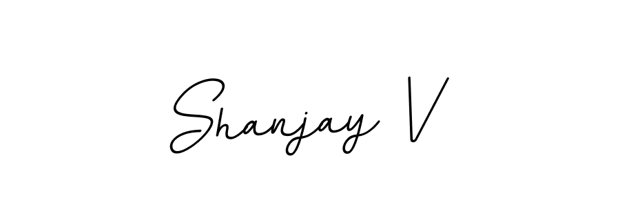 Also You can easily find your signature by using the search form. We will create Shanjay V name handwritten signature images for you free of cost using BallpointsItalic-DORy9 sign style. Shanjay V signature style 11 images and pictures png