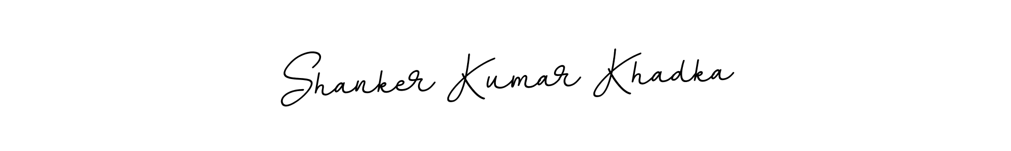 Create a beautiful signature design for name Shanker Kumar Khadka. With this signature (BallpointsItalic-DORy9) fonts, you can make a handwritten signature for free. Shanker Kumar Khadka signature style 11 images and pictures png