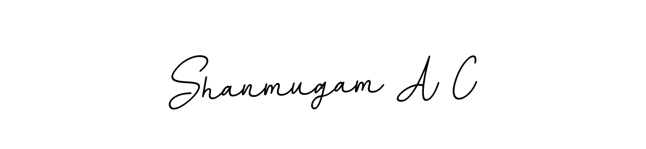 Design your own signature with our free online signature maker. With this signature software, you can create a handwritten (BallpointsItalic-DORy9) signature for name Shanmugam A C. Shanmugam A C signature style 11 images and pictures png