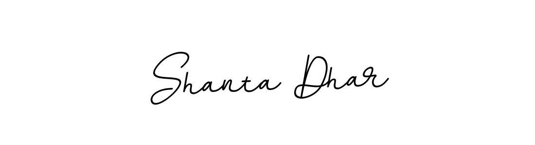 Create a beautiful signature design for name Shanta Dhar. With this signature (BallpointsItalic-DORy9) fonts, you can make a handwritten signature for free. Shanta Dhar signature style 11 images and pictures png