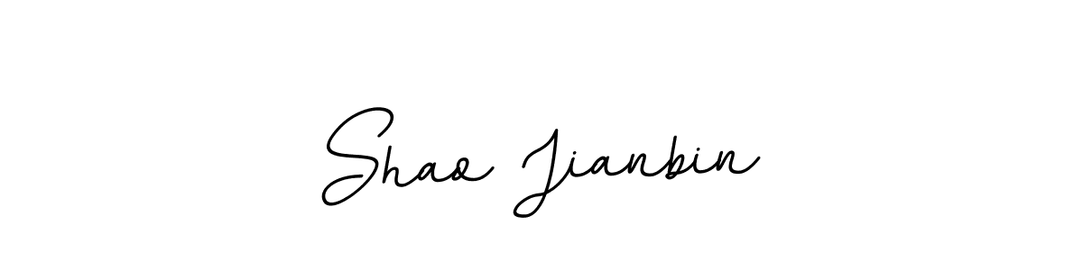 How to make Shao Jianbin name signature. Use BallpointsItalic-DORy9 style for creating short signs online. This is the latest handwritten sign. Shao Jianbin signature style 11 images and pictures png