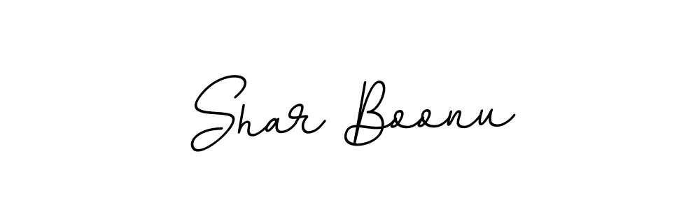 How to make Shar Boonu name signature. Use BallpointsItalic-DORy9 style for creating short signs online. This is the latest handwritten sign. Shar Boonu signature style 11 images and pictures png