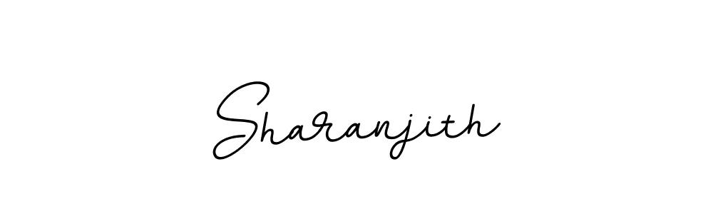 Create a beautiful signature design for name Sharanjith. With this signature (BallpointsItalic-DORy9) fonts, you can make a handwritten signature for free. Sharanjith signature style 11 images and pictures png