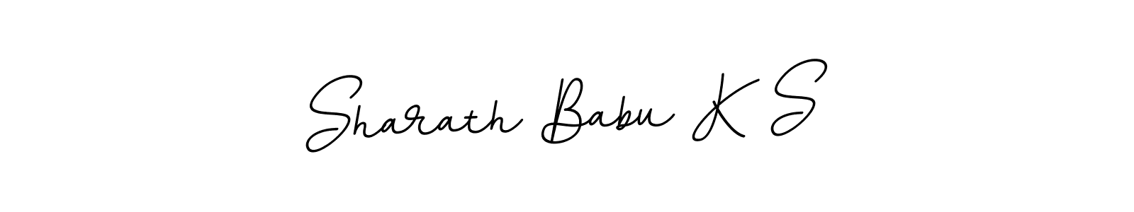 The best way (BallpointsItalic-DORy9) to make a short signature is to pick only two or three words in your name. The name Sharath Babu K S include a total of six letters. For converting this name. Sharath Babu K S signature style 11 images and pictures png