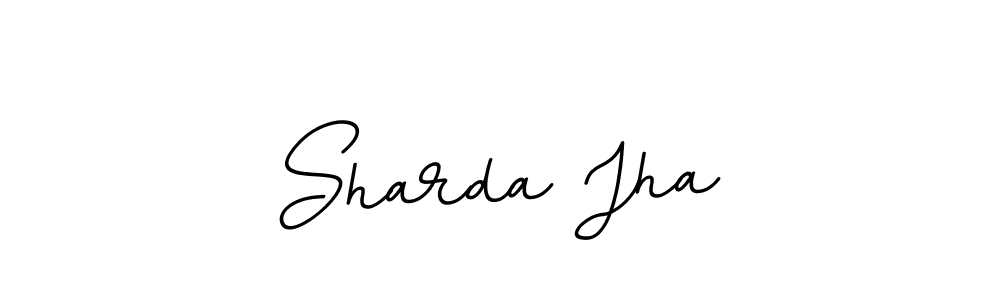 Use a signature maker to create a handwritten signature online. With this signature software, you can design (BallpointsItalic-DORy9) your own signature for name Sharda Jha. Sharda Jha signature style 11 images and pictures png