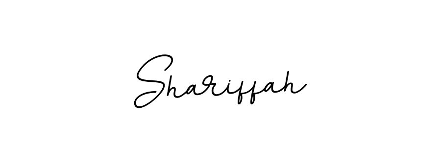 Make a beautiful signature design for name Shariffah. With this signature (BallpointsItalic-DORy9) style, you can create a handwritten signature for free. Shariffah signature style 11 images and pictures png