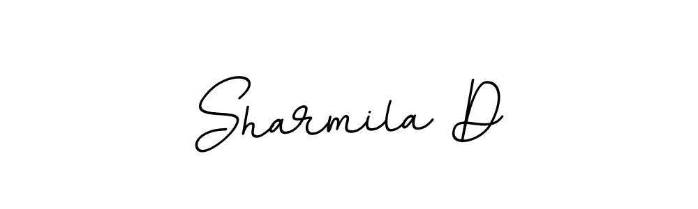 Use a signature maker to create a handwritten signature online. With this signature software, you can design (BallpointsItalic-DORy9) your own signature for name Sharmila D. Sharmila D signature style 11 images and pictures png
