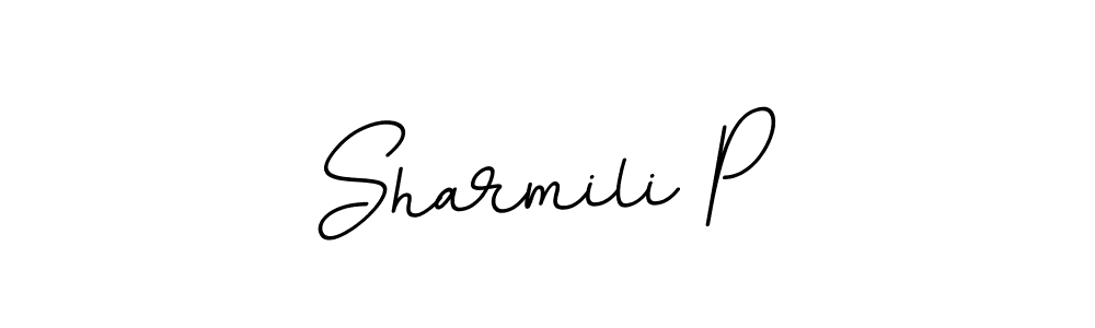 It looks lik you need a new signature style for name Sharmili P. Design unique handwritten (BallpointsItalic-DORy9) signature with our free signature maker in just a few clicks. Sharmili P signature style 11 images and pictures png