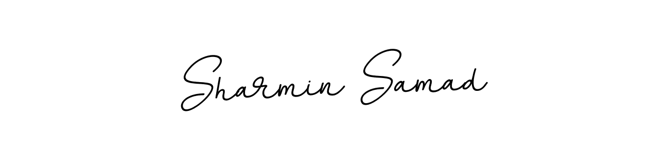 How to make Sharmin Samad name signature. Use BallpointsItalic-DORy9 style for creating short signs online. This is the latest handwritten sign. Sharmin Samad signature style 11 images and pictures png