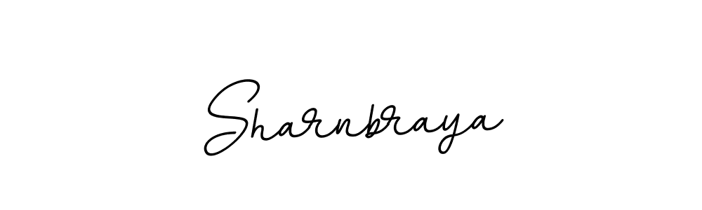 Create a beautiful signature design for name Sharnbraya. With this signature (BallpointsItalic-DORy9) fonts, you can make a handwritten signature for free. Sharnbraya signature style 11 images and pictures png