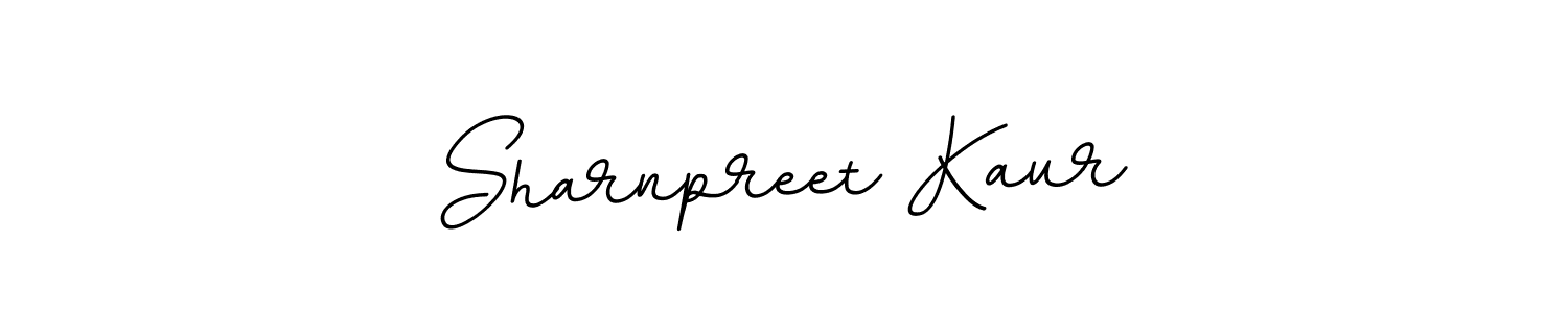 Create a beautiful signature design for name Sharnpreet Kaur. With this signature (BallpointsItalic-DORy9) fonts, you can make a handwritten signature for free. Sharnpreet Kaur signature style 11 images and pictures png