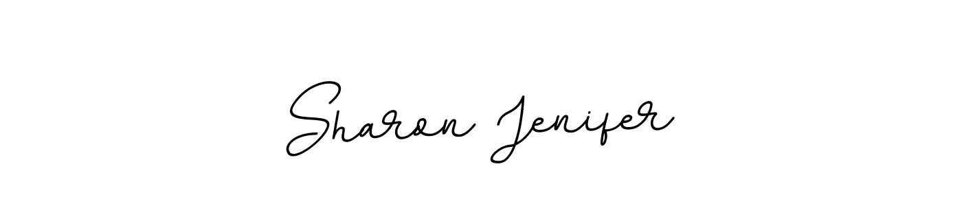 How to make Sharon Jenifer name signature. Use BallpointsItalic-DORy9 style for creating short signs online. This is the latest handwritten sign. Sharon Jenifer signature style 11 images and pictures png