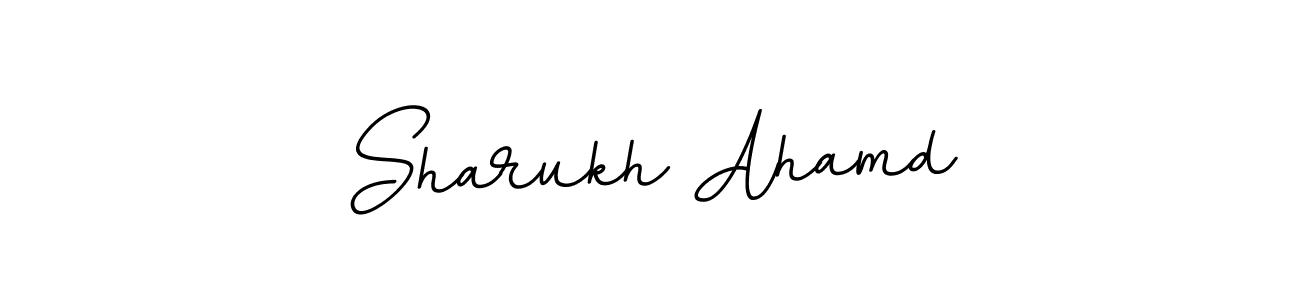 BallpointsItalic-DORy9 is a professional signature style that is perfect for those who want to add a touch of class to their signature. It is also a great choice for those who want to make their signature more unique. Get Sharukh Ahamd name to fancy signature for free. Sharukh Ahamd signature style 11 images and pictures png