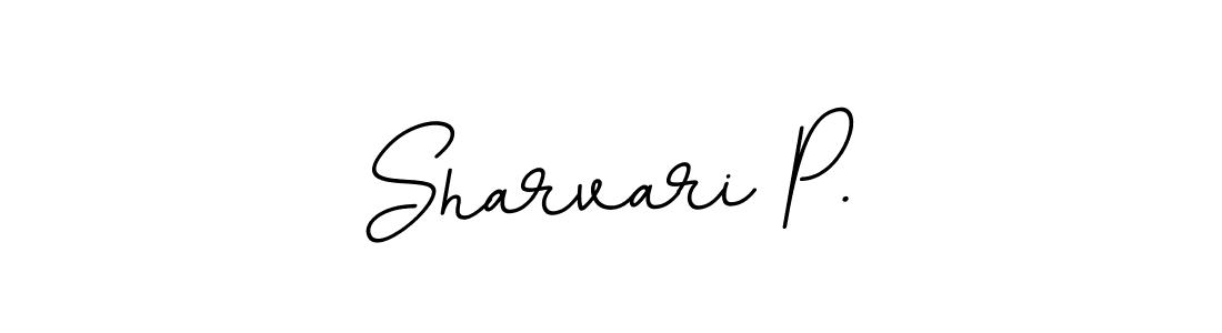 How to make Sharvari P. name signature. Use BallpointsItalic-DORy9 style for creating short signs online. This is the latest handwritten sign. Sharvari P. signature style 11 images and pictures png