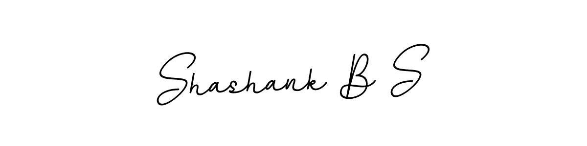 Design your own signature with our free online signature maker. With this signature software, you can create a handwritten (BallpointsItalic-DORy9) signature for name Shashank B S. Shashank B S signature style 11 images and pictures png