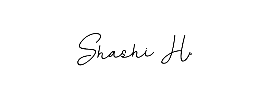 Use a signature maker to create a handwritten signature online. With this signature software, you can design (BallpointsItalic-DORy9) your own signature for name Shashi H.. Shashi H. signature style 11 images and pictures png