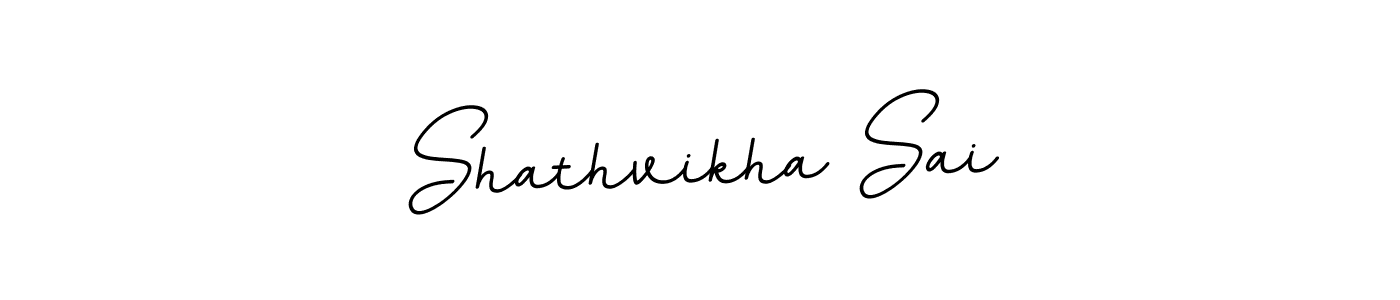 You should practise on your own different ways (BallpointsItalic-DORy9) to write your name (Shathvikha Sai) in signature. don't let someone else do it for you. Shathvikha Sai signature style 11 images and pictures png