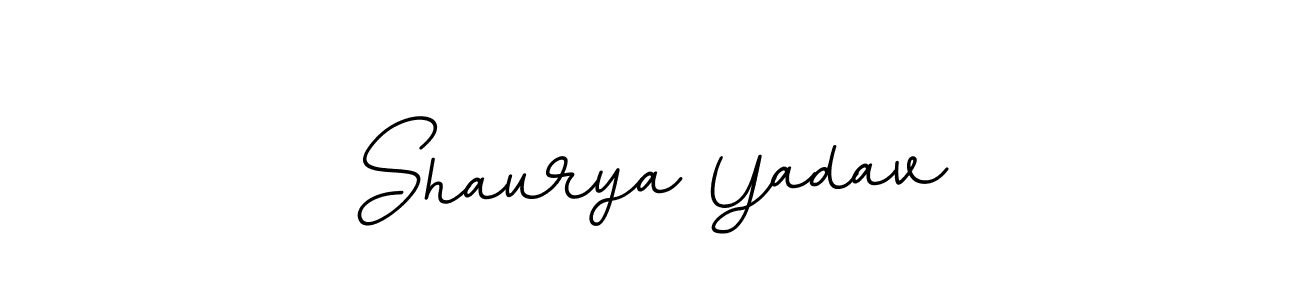 How to make Shaurya Yadav name signature. Use BallpointsItalic-DORy9 style for creating short signs online. This is the latest handwritten sign. Shaurya Yadav signature style 11 images and pictures png