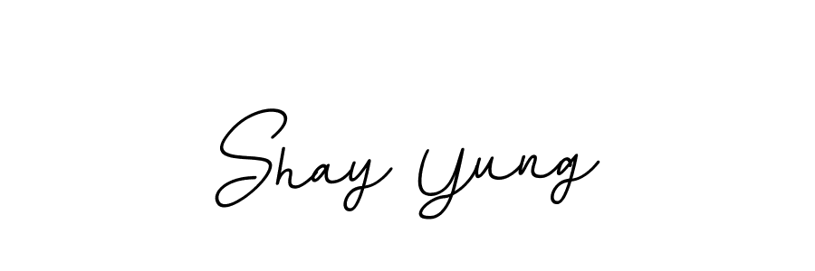 Shay Yung stylish signature style. Best Handwritten Sign (BallpointsItalic-DORy9) for my name. Handwritten Signature Collection Ideas for my name Shay Yung. Shay Yung signature style 11 images and pictures png