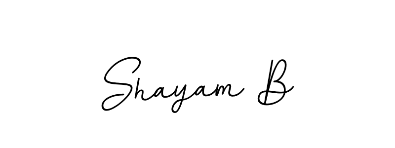 The best way (BallpointsItalic-DORy9) to make a short signature is to pick only two or three words in your name. The name Shayam B include a total of six letters. For converting this name. Shayam B signature style 11 images and pictures png