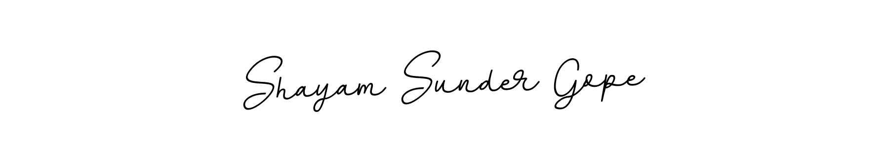Make a beautiful signature design for name Shayam Sunder Gope. With this signature (BallpointsItalic-DORy9) style, you can create a handwritten signature for free. Shayam Sunder Gope signature style 11 images and pictures png